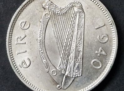 Ireland 1940 Silver Florin Excellent Coin