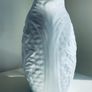 Vintage White Relief Floral Ceramic Jug Vase 19cm Image 4