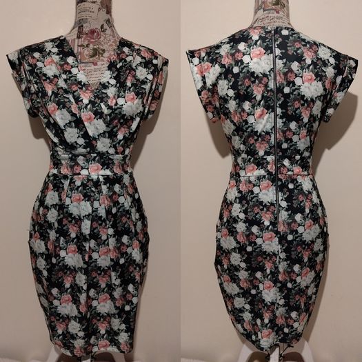 Qed London Floral Pocket Dress