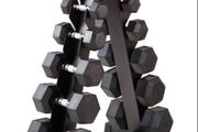 2.5kg - 25kg Hex Dumbbells + 6 Tier Storage Rack