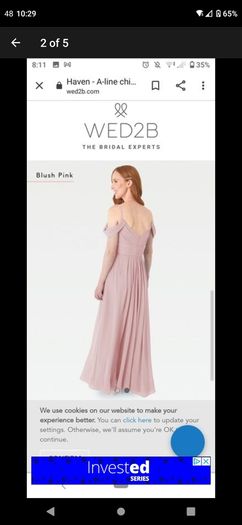 NEW Blush Pink Formal Dress Size 10 Wed2b
