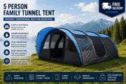 Tent Bora 5 Person Tunnel Tent Family Tent Standing Height Floor Pan Waterproof 5000mm Canopy