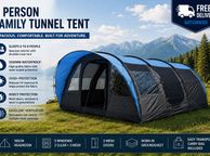main image for ad Tent Bora 5 Person Tunnel Tent Family Tent Standing Height Floor Pan Waterproof 5000mm Canopy