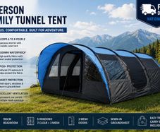 Tent Bora 5 Person Tunnel Tent Family Tent Standing Height Floor Pan Waterproof 5000mm Canopy