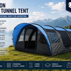 Tent Bora 5 Person Tunnel Tent Family Tent Standing Height Floor Pan Waterproof 5000mm Canopy