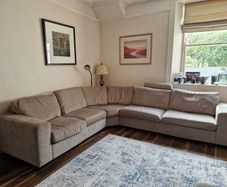 Grey Corner Sofa with Chair