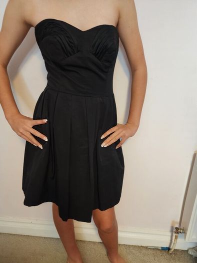 Oasis black strapless dress