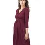 Isabella Oliver Emily Maternity Breastfeeding  Dress Bordeaux size UK14 EU42 Postage included Image 2