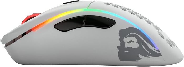 Glorious Gaming Model D Wireless Gaming Mouse - 69g Superlight, Lag Free 2.4Ghz Wireless, RGB, BAMF Sensor, Ergonomic, 6 Buttons - White | Lag free connectivity, advanced BAMF sensor, long battery life, PTFE sliders, beehive format, vivid lighting (Used)