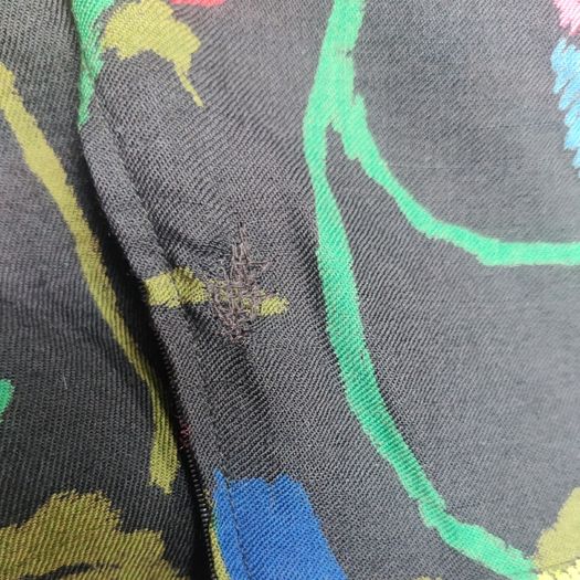 VINTAGE 1980s designer Emanuel Ungaro floral wool blend wiggle dress Made in Italy XS S 8