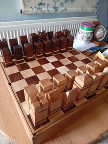 Stylish hand crafted chess set