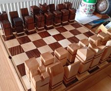 Stylish hand crafted chess set