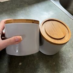 TWO ceramic jar
