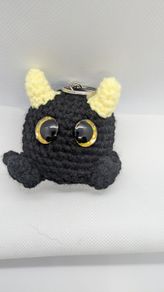 handmade crochet monster keyring