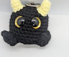 handmade crochet monster keyring