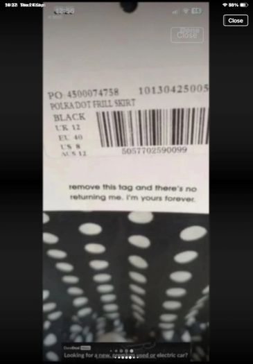 skirt Bnwt misguided black polka dot skirt size 12