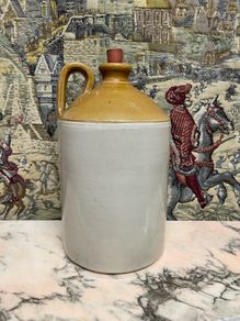 Antique English Stoneware Wine Jug or Flagon by James Pearson, Chesterfield