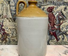 Antique English Stoneware Wine Jug or Flagon by James Pearson, Chesterfield