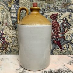 Antique English Stoneware Wine Jug or Flagon by James Pearson, Chesterfield