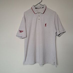 1996 reebok liverpool polo shirt size large more like xl beige in excellent condition