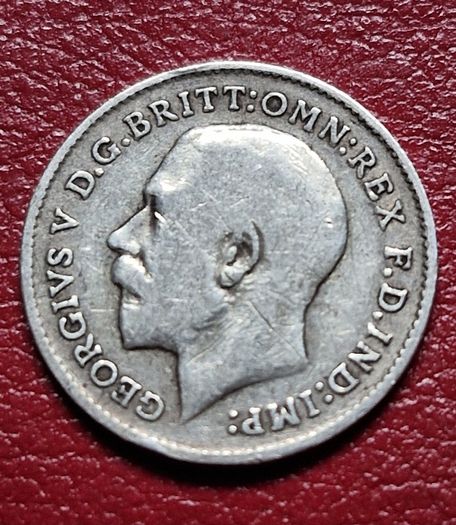 1911 United Kingdom 3 Pence - George V sterling silver coin