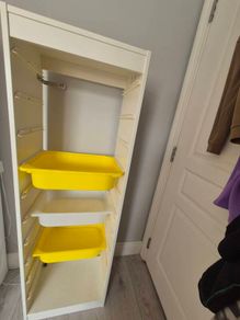 Ikea Trofast frame and 3 x storage boxes