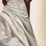 Beautiful duchess stain hand embroidered wedding dress Image 6