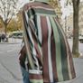 Fab Zara Green & Brown Satin Stripe Shirt  Size XL runs big UK 14 Image 4