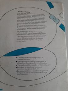 Vintage Rainbow 70's writing School book