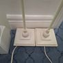 Two Cream Pedestral Dunnes Lamps Image 2