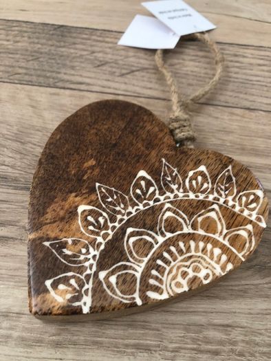 Hanging wooden heart