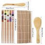 Brand New Sushi Set, 9 PCS Bamboo Sushi Rolling Mat Sushi Kit Image 5
