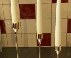Gold Candlestick Holders - 15 sets of 3