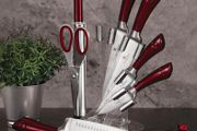 New Berlinger Haus Burgundy 8 Piece Block Knife Set