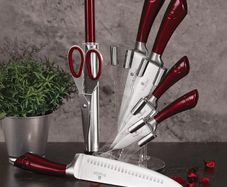 New Berlinger Haus Burgundy 8 Piece Block Knife Set
