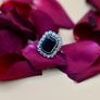 Art Deco Sapphire & Diamond Ring - Platinum Image 5