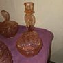 Art Deco Pink Glass Vanity Set Image 5