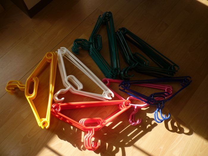 COAT HANGERS & 5 x TROUSER RACKS. Clothes Hangers  Jacket Top Trousers hangers. 6 colours.