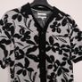 Marks & Spencer Black Cream White Floral Pattern Button Up Cotton Shirt Mens Size L Image 7