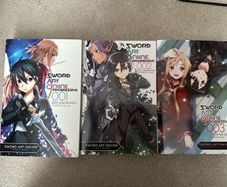 Sword Art Online SAO Progressive light novels volumes 1-3