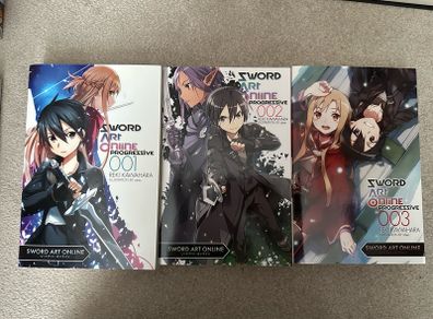 Sword Art Online SAO Progressive light novels volumes 1-3