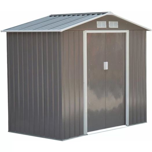 7ft. W X 4ft. D Metal Apex Garden Shed (free Postage)