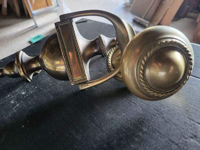 solid brass knocker and pull knob