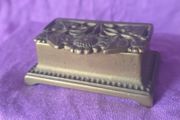Vintage brass trinket box with sunflower detail