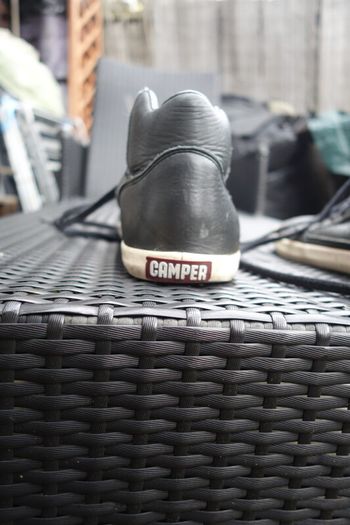 Camper mens blue/black leather ankle shoes