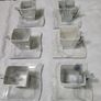 Stylish Modern Porcelain China Square 55 Piece Dinner Set, Marble Grey, Dinnerware, Dinner Party Set. Plates, Cups Mugs Bowls Egg Cups Image 9