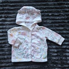 Next Baby Girl Florsl Soft Jacket with Ears