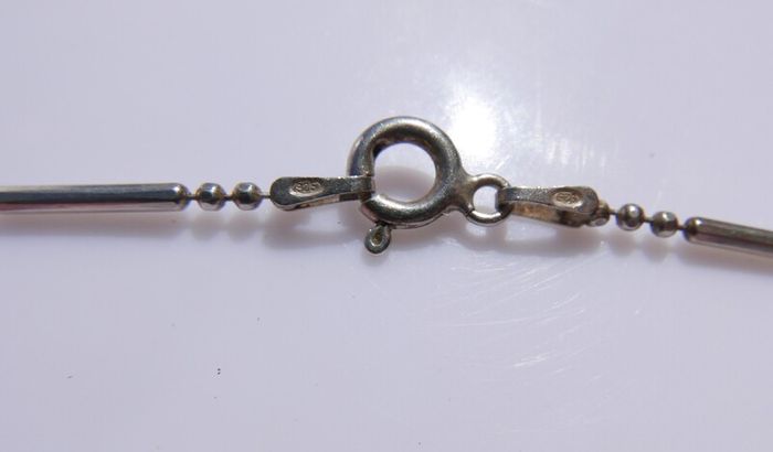 Vintage High Quality  Sterling Silver 925 Bead Necklace  length 20" - 3,62g