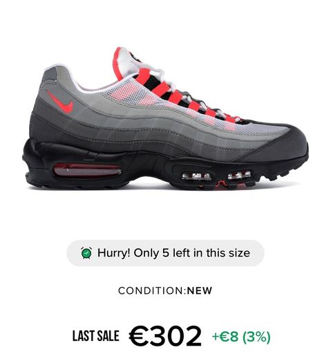 Get Rare Famous Nike Air Max 95 OG 18' Solar Red -