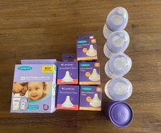 Brand new lasinoh teets, storage bags for baby bottle feeding, combination feeding